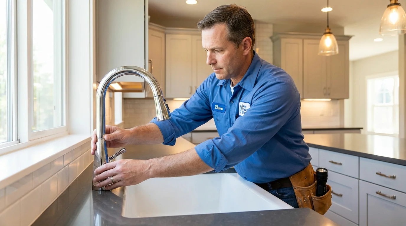Kitchen faucet installation by Johns Plumbing LLC in Rusk
