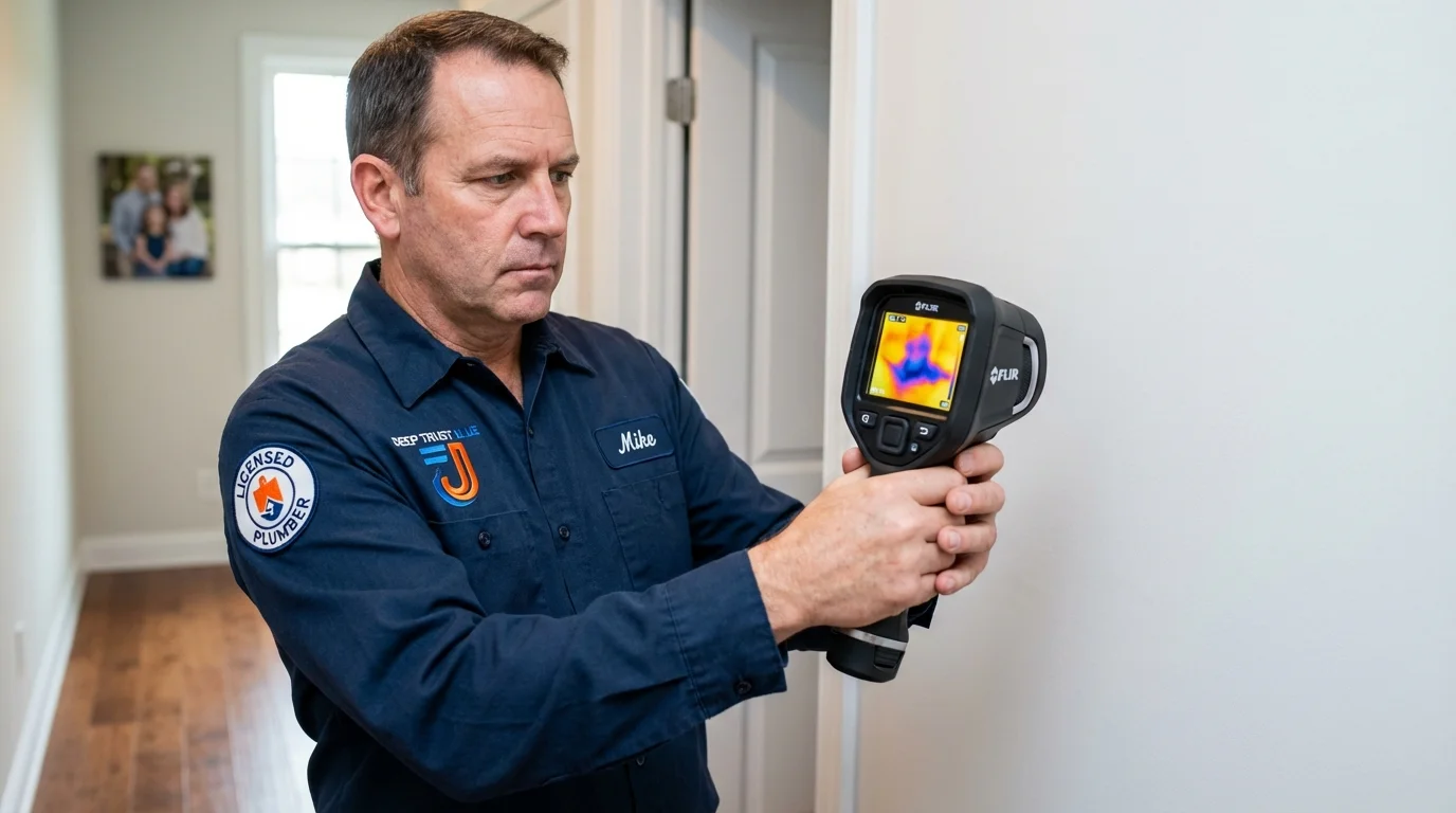 Thermal imaging leak detection by Johns Plumbing LLC in Rusk